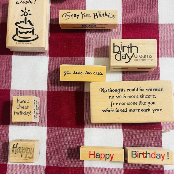 Vintage and Brand New 73 Wooden Rubber Stamps MIXED Arts And Crafts  Ink Stamps - Picture 6 of 14